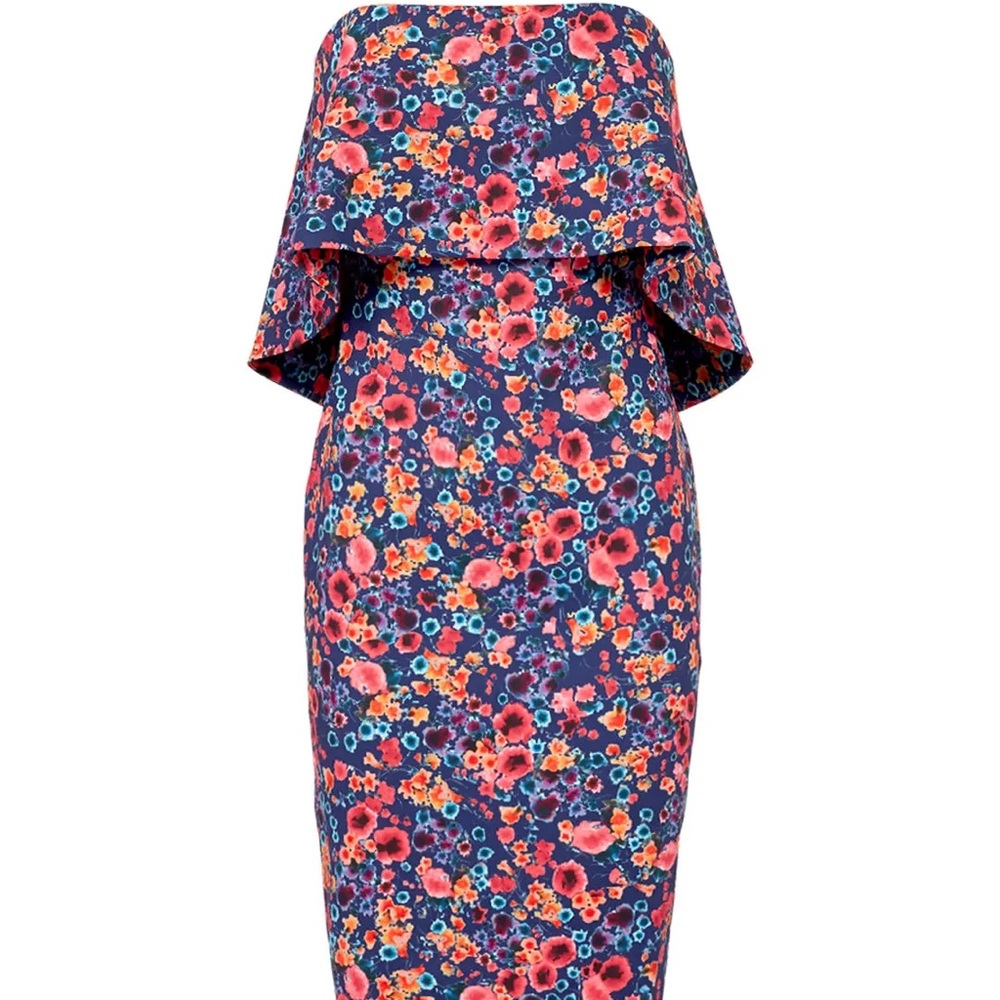 Badgley Mischka- Floral Popover Sheath Dress